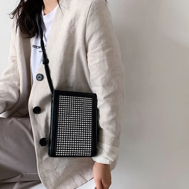 Diamond Tote Bag Women's High Solid PU Crossbody Bags