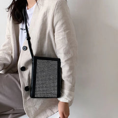 Diamond Tote Bag Women's High Solid PU Crossbody Bags