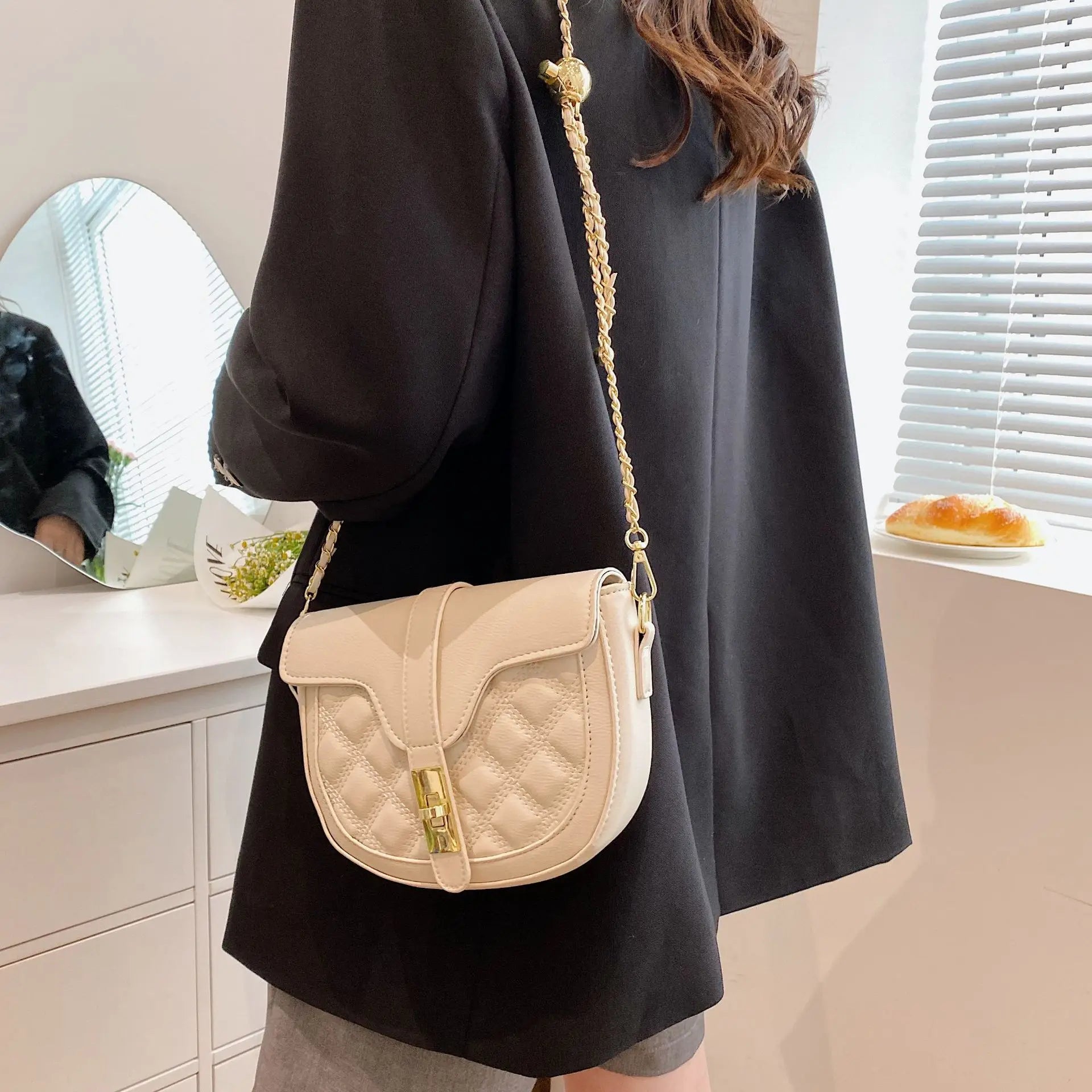 Women Embroider Line Bags Messenger Bag
