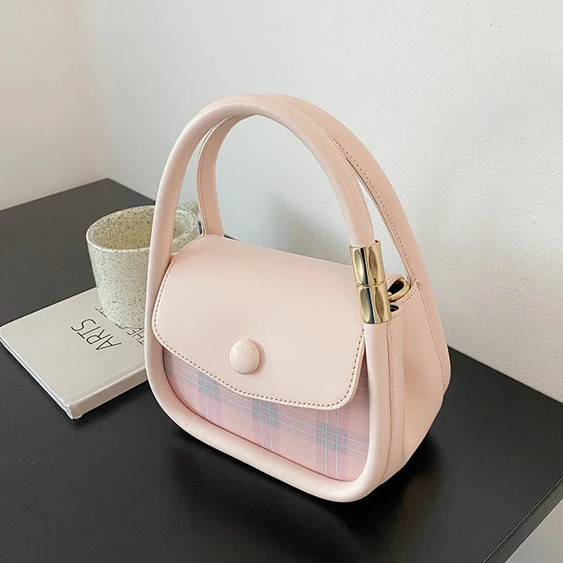 Plaid Leather Messenger Bag Waist Bag Women Bags