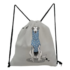 Personalized Oil Painting Greyhound Print Backpack for Students