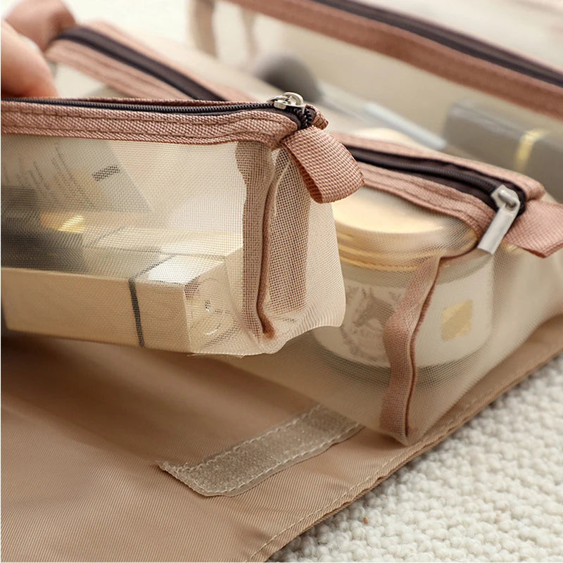 Detachable Nylon Makeup Bag Portable Large-capacity