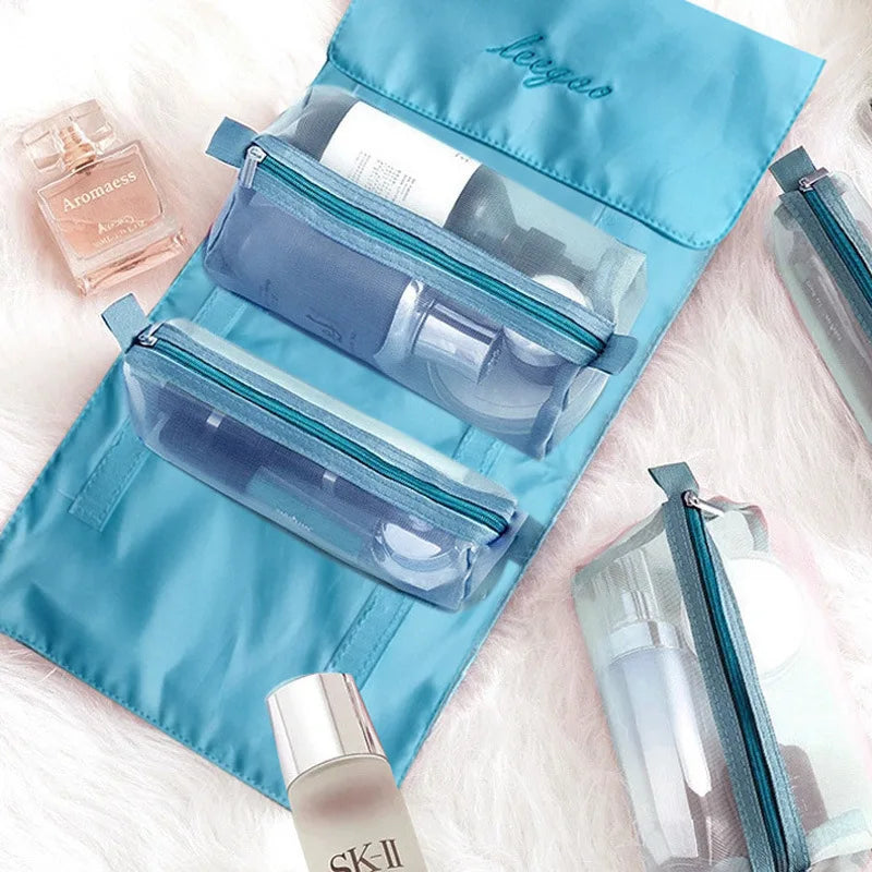 Detachable Cosmetic Bag Portable Large Capacity 4in1 Travel Toiletry Bag