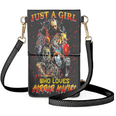 Horror Devil Clown Phone Shoulder Bag Multi-layer Pocket