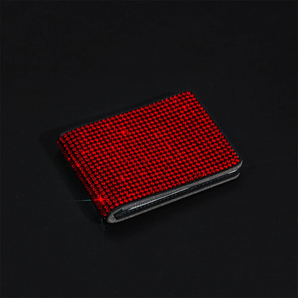 Diamond Car Driver Holder PU Cover Car Bling Accessories for Girl Woman