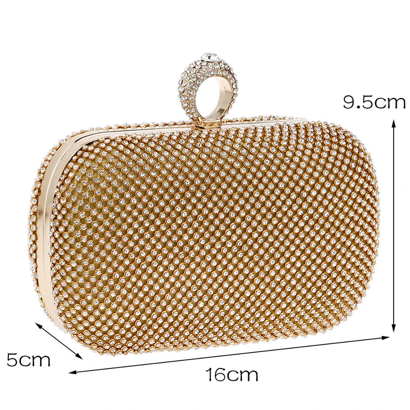 Bling Bling Chain Shoulder Bag Evening Clutch for Wedding Party