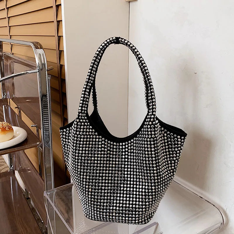 Diamond Large Capacity Tote Bucket Bag Women's Handbag Shoulder Bag