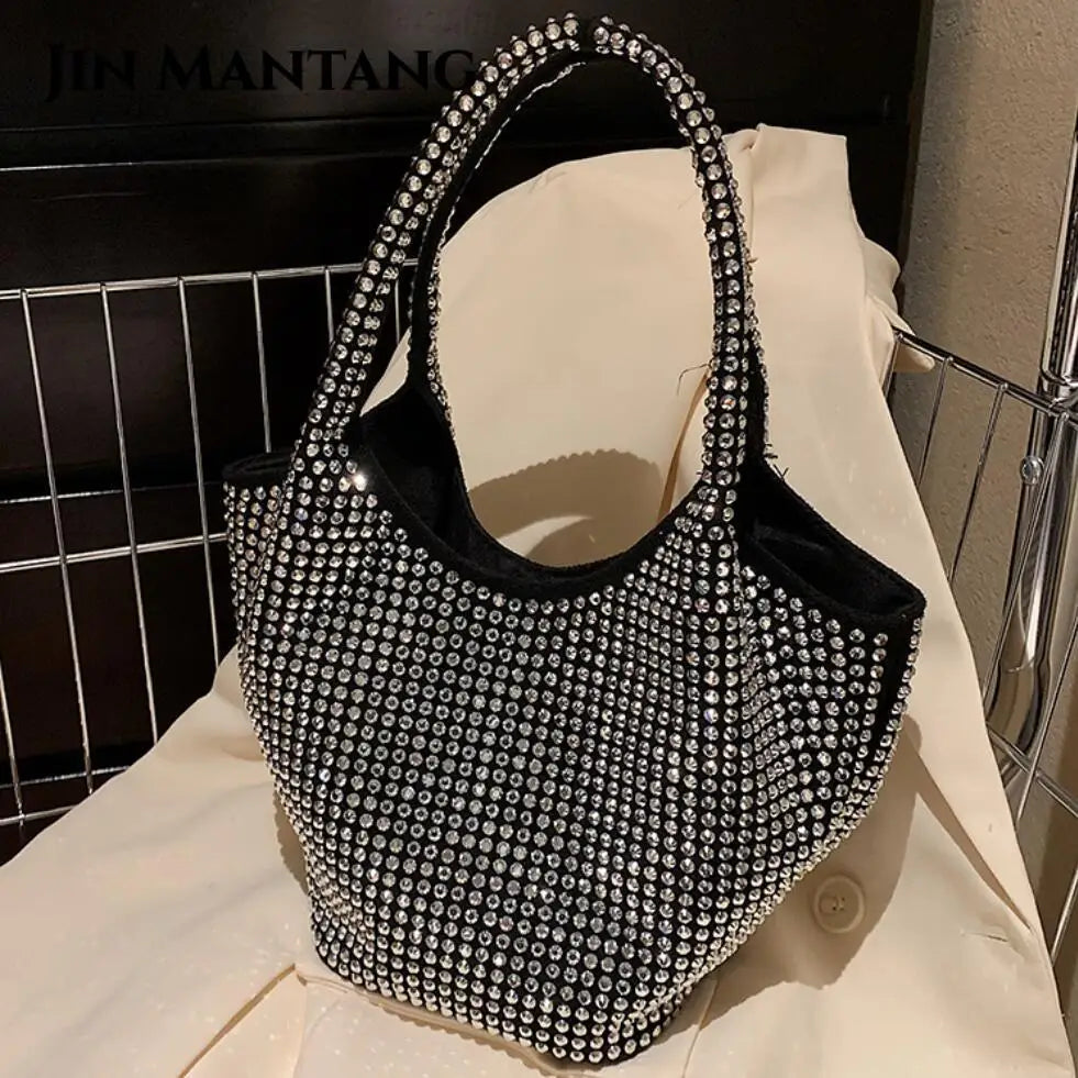 Diamond Large Capacity Tote Bucket Bag Women's Handbag Shoulder Bag