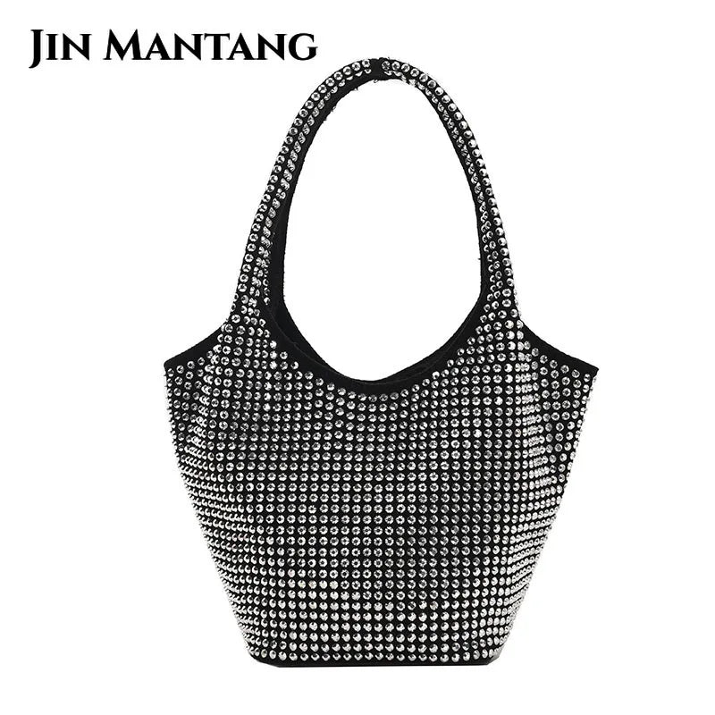 Diamond Large Capacity Tote Bucket Bag Women's Handbag Shoulder Bag