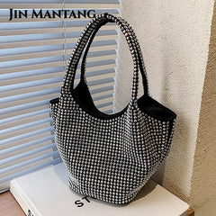 Diamond Large Capacity Tote Bucket Bag Women's Handbag Shoulder Bag