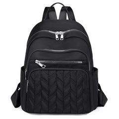 Diamond Lattice Oxford Backpacks For Women Large Capacity Female Travel Bags