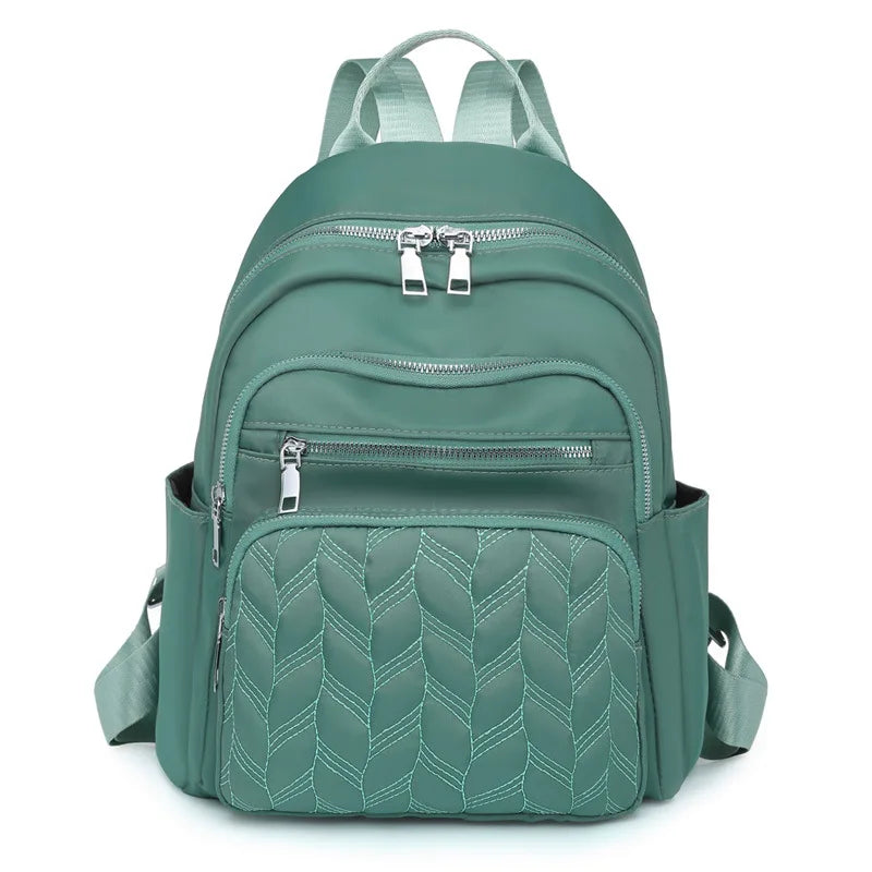 Diamond Lattice Oxford Backpacks For Women Large Capacity Female Travel Bags