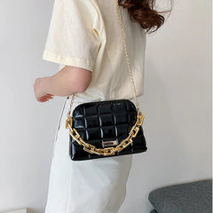 Diamond Lattice Shoulder Bag PU Leather Crossbody Handbag
