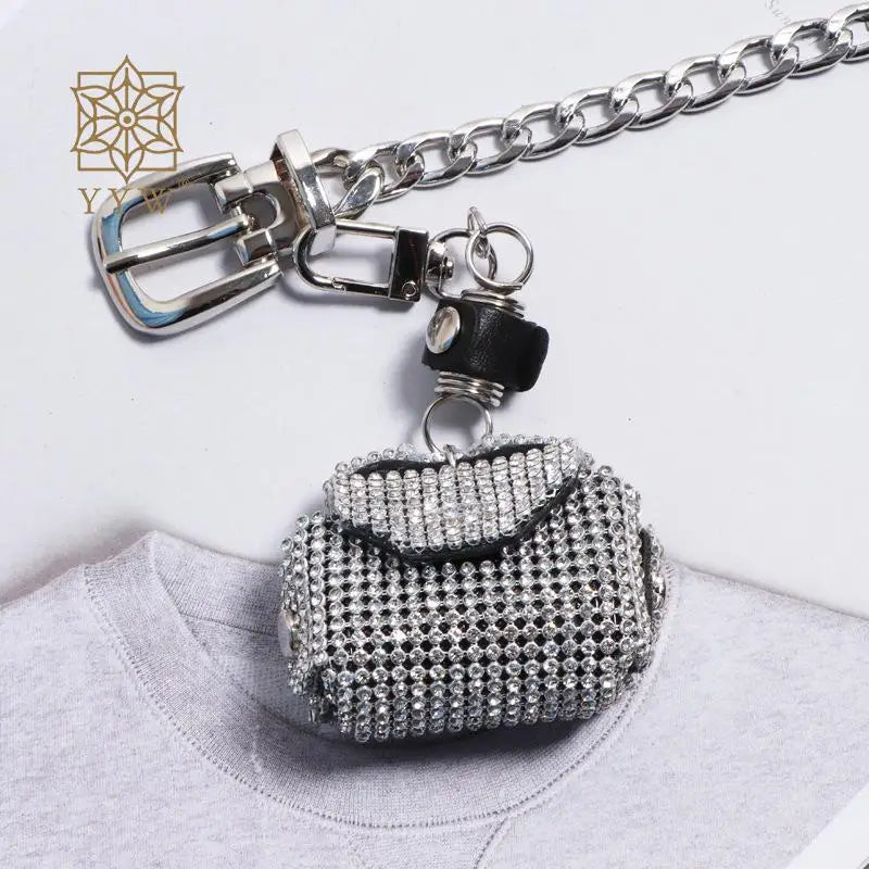 Diamond Mini Waist Pack Bag Rhinestone Glitter Hip Pop Style Women's Bag