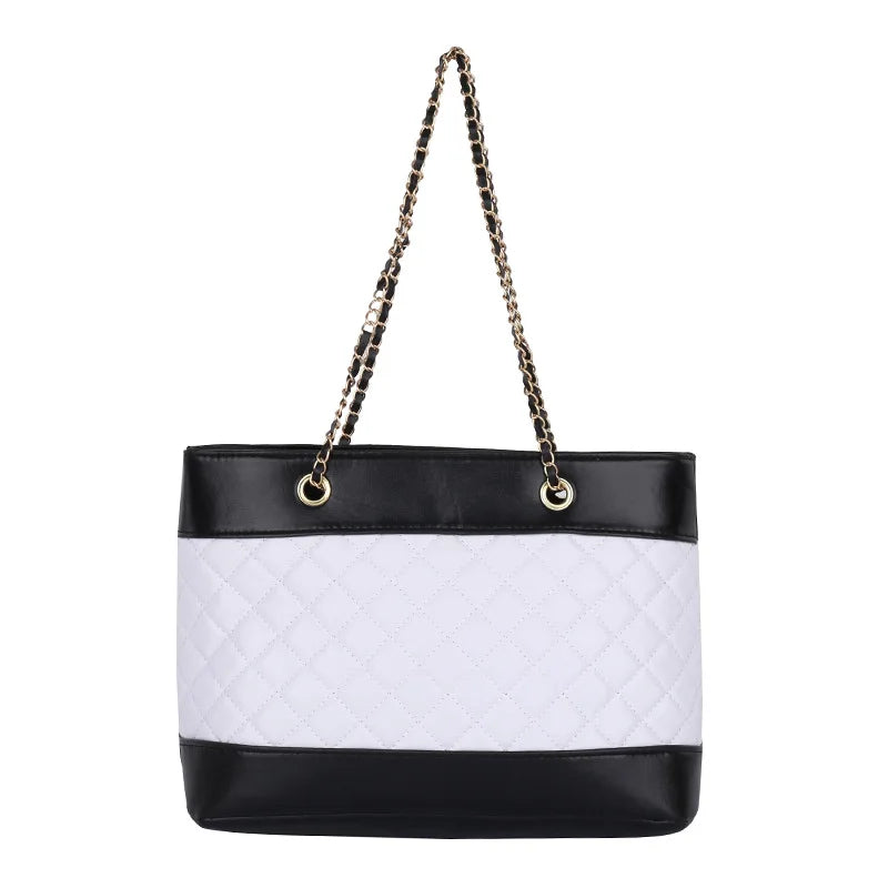 Diamond Pattern Chain Bag Women's Large Capacity Shoulder Handbag