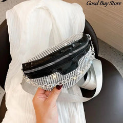 Diamond Sequin Fanny Pack Women Belt Bags Party Wedding