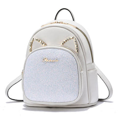 Diamond Sequin Women Backpack Rhinestone Lovely Cat