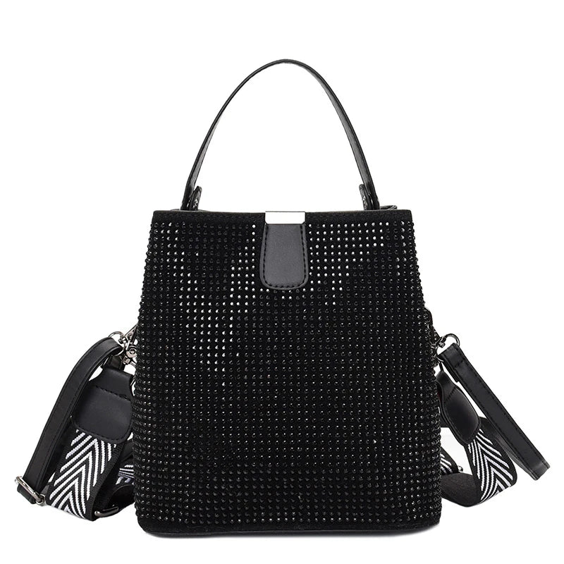 Diamond Women's Shoulder Bag Bucket Large Capacity Crossbody Bag Handbag