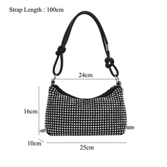Diamonds Ladies Chains Shoulder Armpit Purses Women Hand Bags