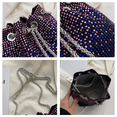 Diamonds Purses Mini Crossbody Bucket Shoulder Bag