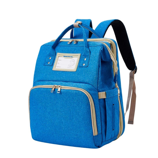 3-in-1 Diaper Bag with Portable Bassinet - Multifunctional Travel Mommy Bag