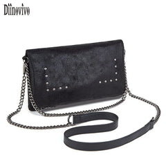 Punk Rivet Women Messenger Bags Chain Envelope Crossbody Bags