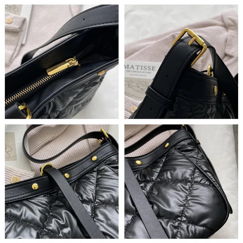 Soft PU Leather Shoulder Bag For Women Bag Diamond Lattice Messenger Bag