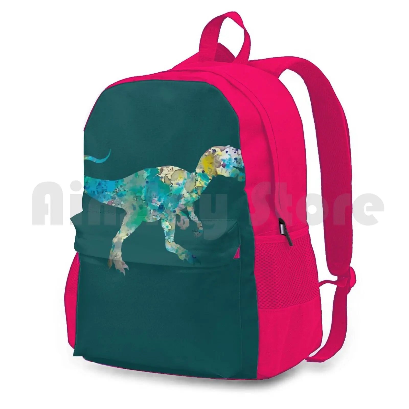 Dino Hiking Backpack Waterproof Camping Travel T Rex Triceratops Minimalist