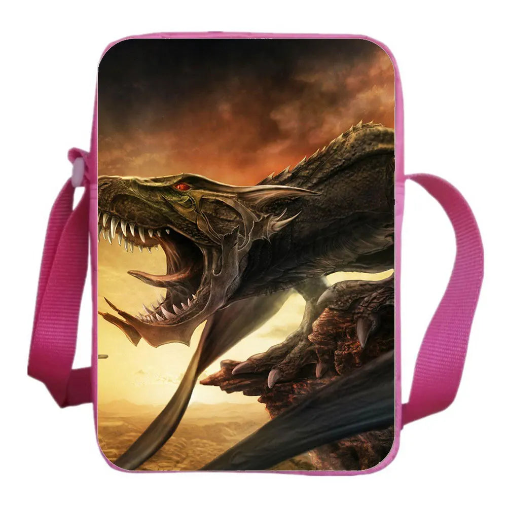 Dino Shoulder Bag Cartoon CrossBody Rucksack