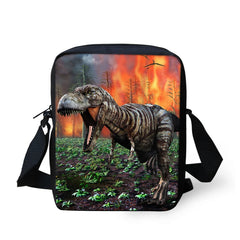 Dinosaur Style Pattern Kids Messenger Bag Shoulder Bag