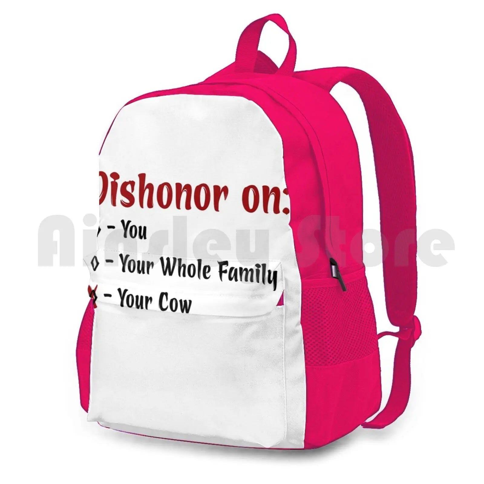 Funny Outdoor Hiking Backpack Waterproof Camping Travel Dishonor Cow