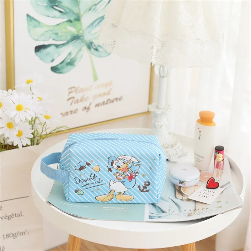 Cartoon Women's Cosmetic Bag PVC Zip Large Capacity