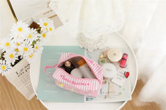 Cartoon Women's Cosmetic Bag PVC Zip Large Capacity