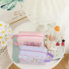 Cartoon Women's Cosmetic Bag PVC Zip Large Capacity