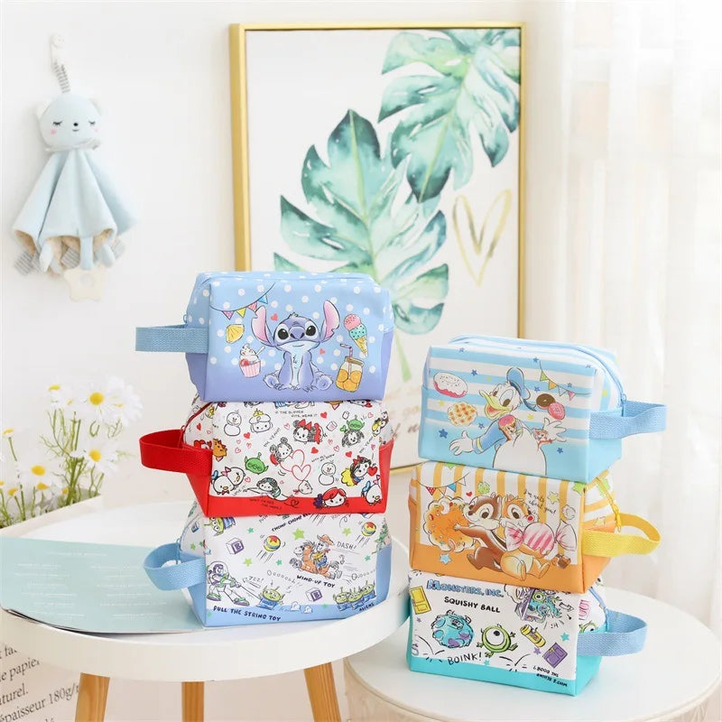 Cartoon Waterproof Cosmetic Bag Women's Sanitary Napkin Makeup Bag Storage