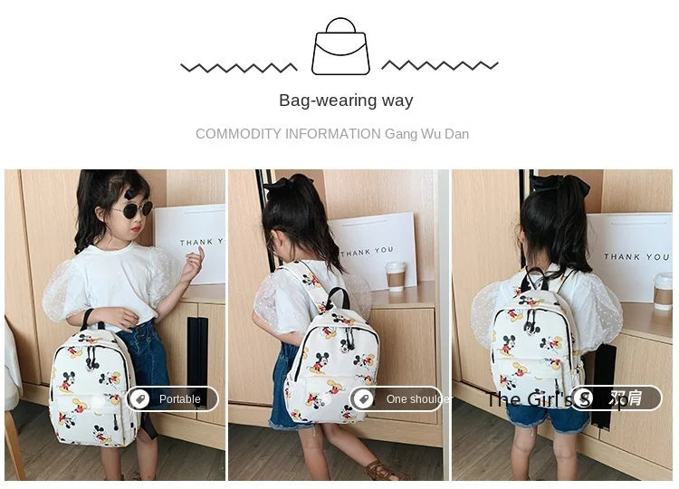 Mickey Children's Backpack Lightweight School Bag Large-capacity Boys and Girls