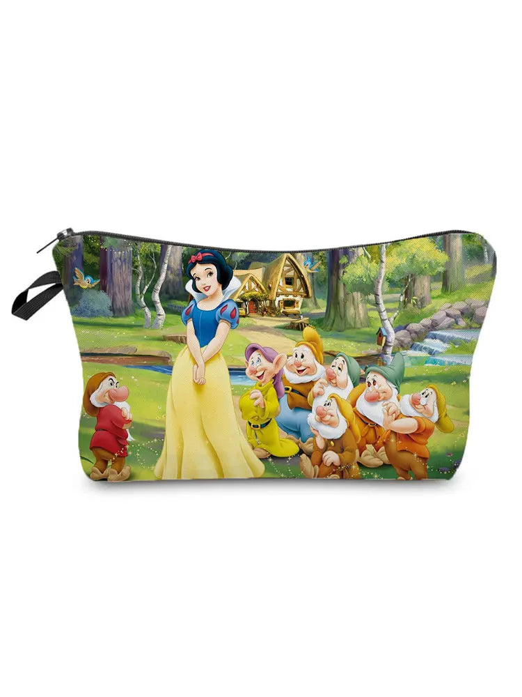 Princess Printed Makeup Bag Cartoon Polyester Cosmetic Bags