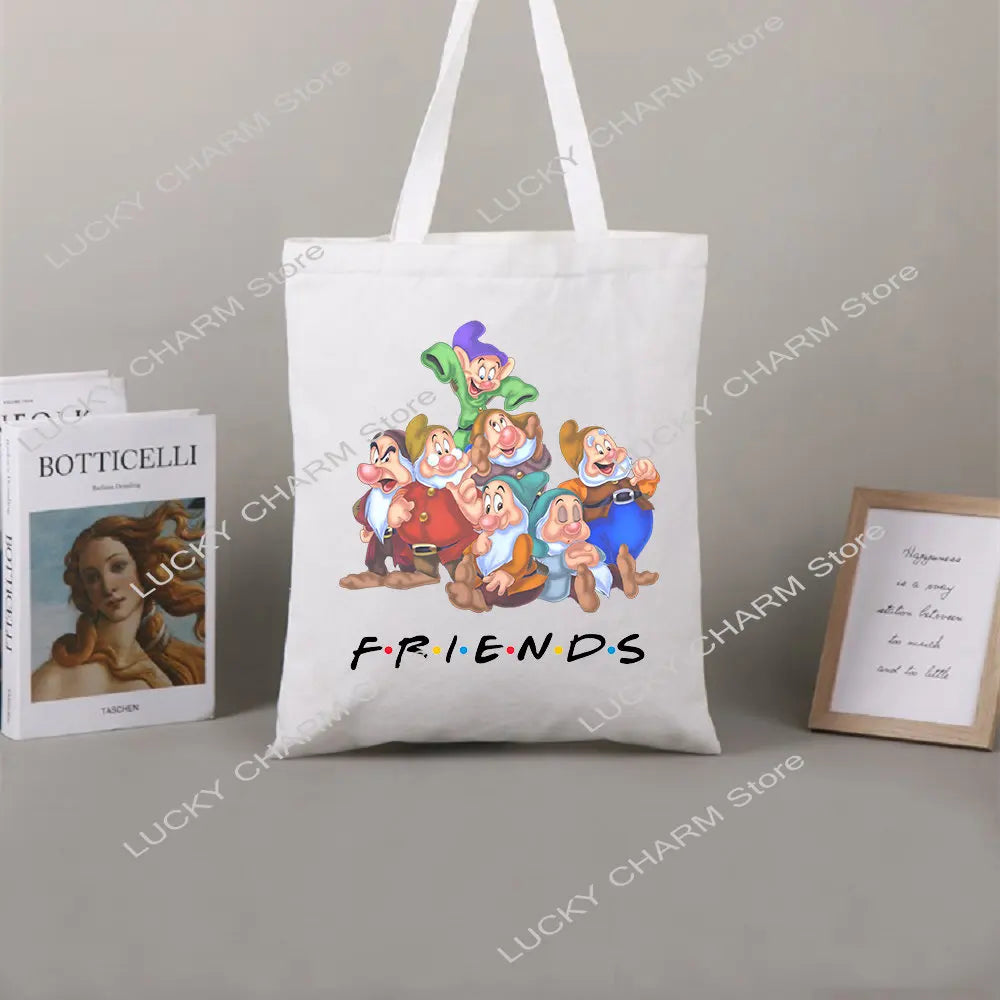Snow White Canvas Shoulder Bag Waterproof Handbag