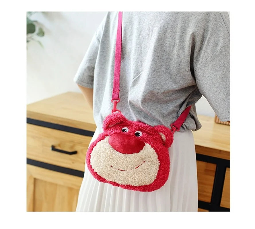 Disney Strawberry Bear Shoulder Bag - Large Capacity Mobile Phone Student Messen
