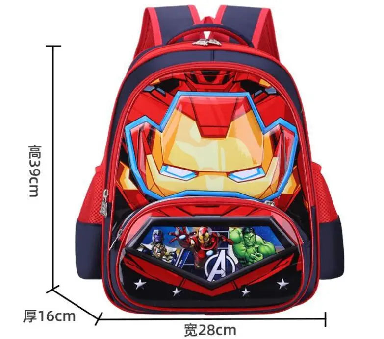 3D Spider-Man Kids Schoolbag, Cartoon Children's Backpack