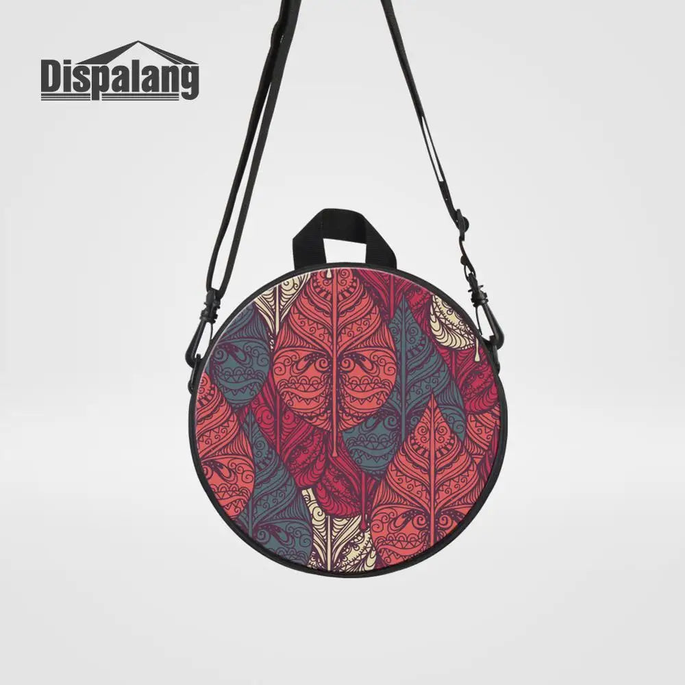 9-inch Women Backpack Kindergarten Kids School Bag Leaf Striped Print