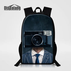 Kids Schoolbag Camera Pattern Boys Backpack