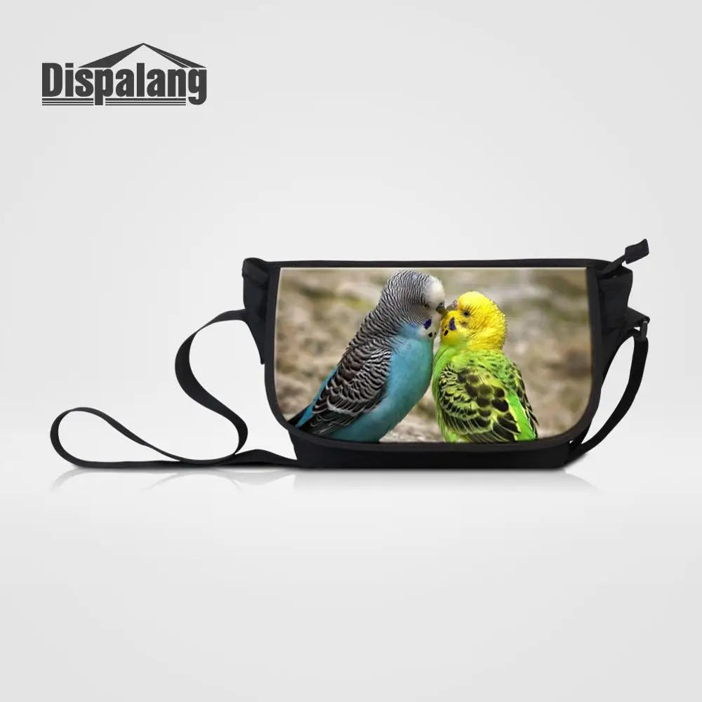 Parrot Print Shoulder Bag Large Capacity Crossbody Messenger Bag