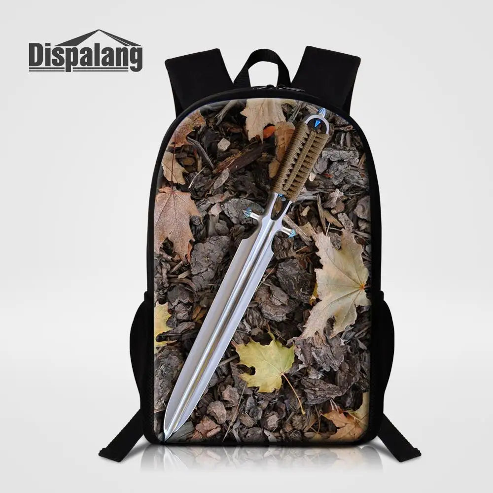 Screw Print School Bag for Teens Double Shoulder Kids Bookbag