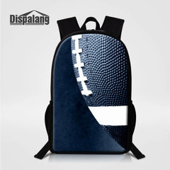 Foot Ball Print School Backpack for Men Women