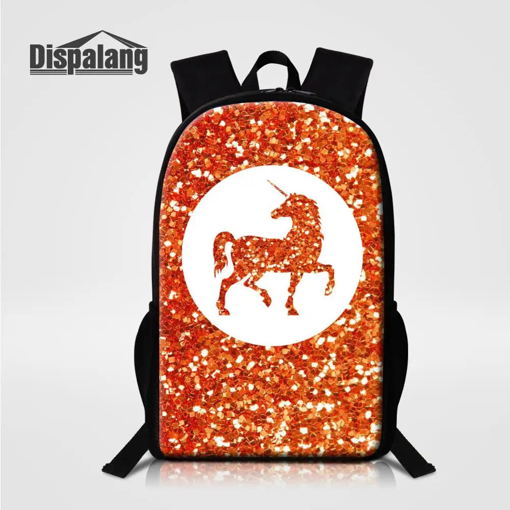 Unicorn Printed Women Backpacks for Teen Girls