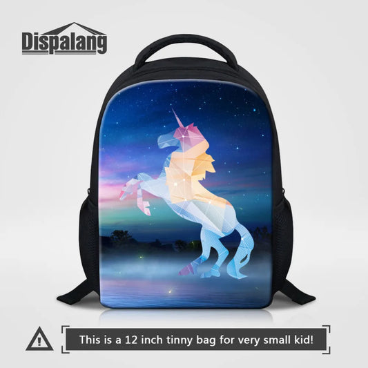 Unicorn Mini School Backpack Horse Print Kids School Bag For Boys