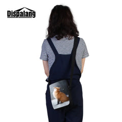 Polyester Hedgehog Messenger Bag for Girls and Women