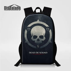 Skull Print Backpacks 16 Inch School Bag