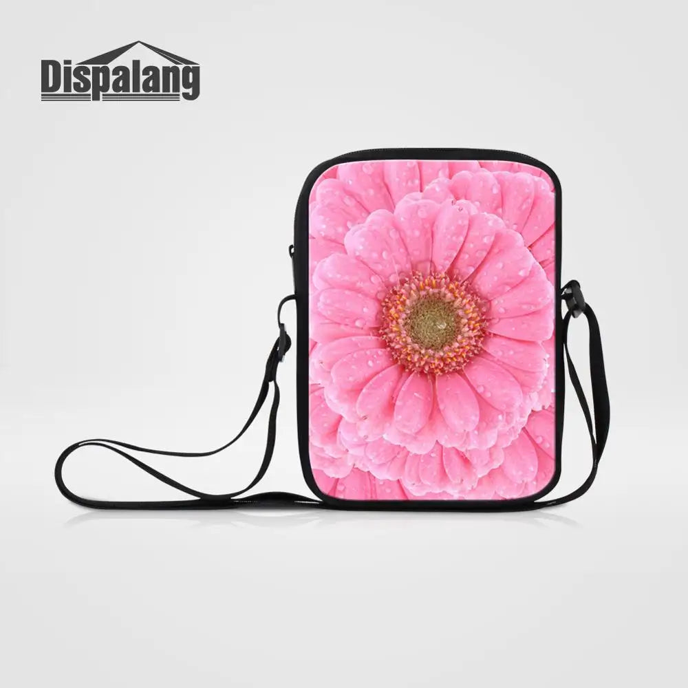 Red Rose Pattern Women Messenger Bags Mini Bag Women Shoulder Bags Crossbody Bag
